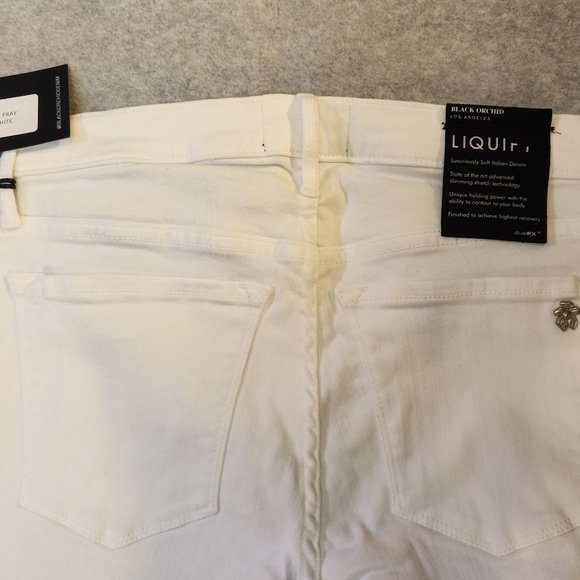 BLACK ORCHID Kaia White Mid Rise Ankle Denim Cropped Jeans - Size 26 NEW w/ TAGS - Picture 7 of 8